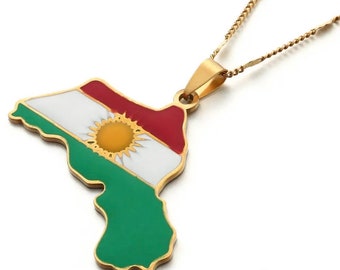 Kurdistan Pendant Necklace - Gold