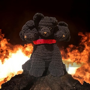 Cerberus Amigurumi Crochet Plush - Cozy Cryptid Co
