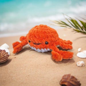Mini Crab Amigurumi Crochet Plush - Cozy Cryptid Co