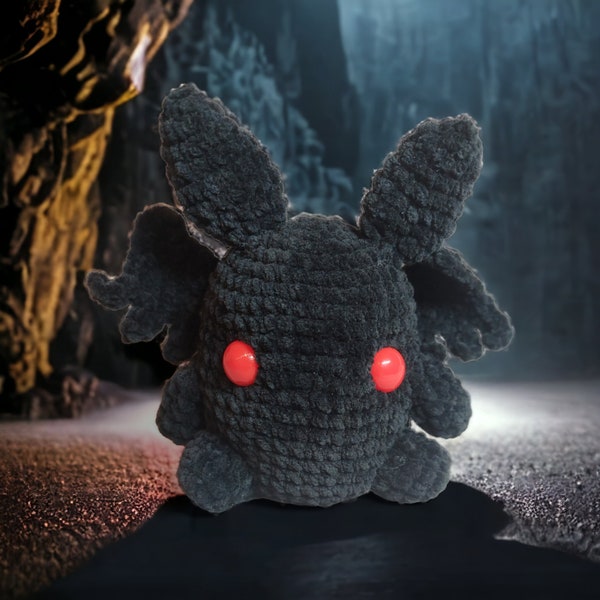 Mothman Amigurumi Crochet Plush - Cozy Cryptid Co