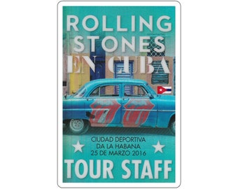 Rolling Stones Havana, Cuba Backstage Pass Sticker