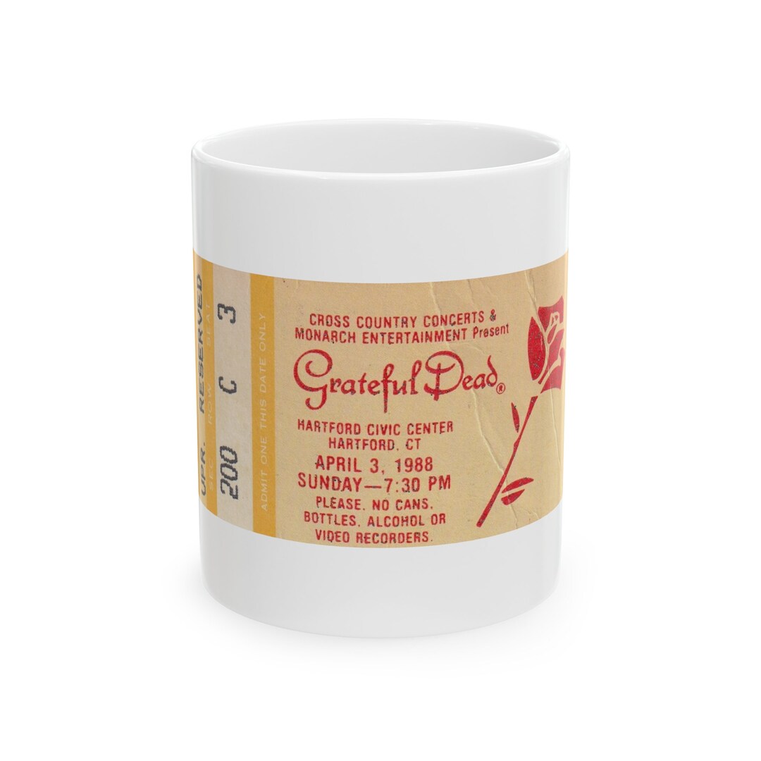 Grateful Dead April 3, 1988 11oz Ceramic Mug - Etsy