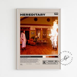 Pôster hereditário, Ari Aster, pôster de filme minimalista, impressão de arte retrô vintage, impressão de arte de parede, decoração de quarto, moderno de meados do século, pôster a3