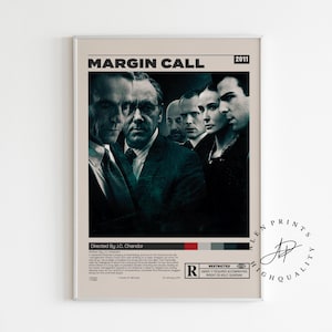 Margin Call Poster, J.C. Chandor, Minimalistisches Filmplakat, Vintage Retro Kunstdruck, Wandkunst, Raumdekor, Mid century Modern