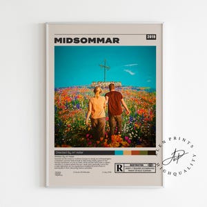 Midsommar Poster, Ari Aster, Minimalist Movie Poster, Vintage Retro Art Print, Wall Art Print, Home decor, Mid century modern, A3 poster