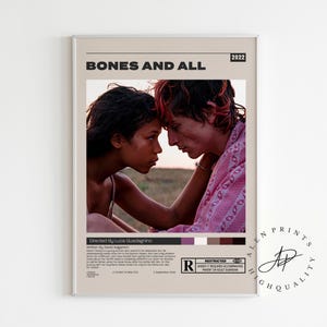 Bones and All Poster, Luca Guadagnino, Minimalist Movie Poster, Vintage Retro Art Print, Wall Art Print, Home decor, Mid century modern