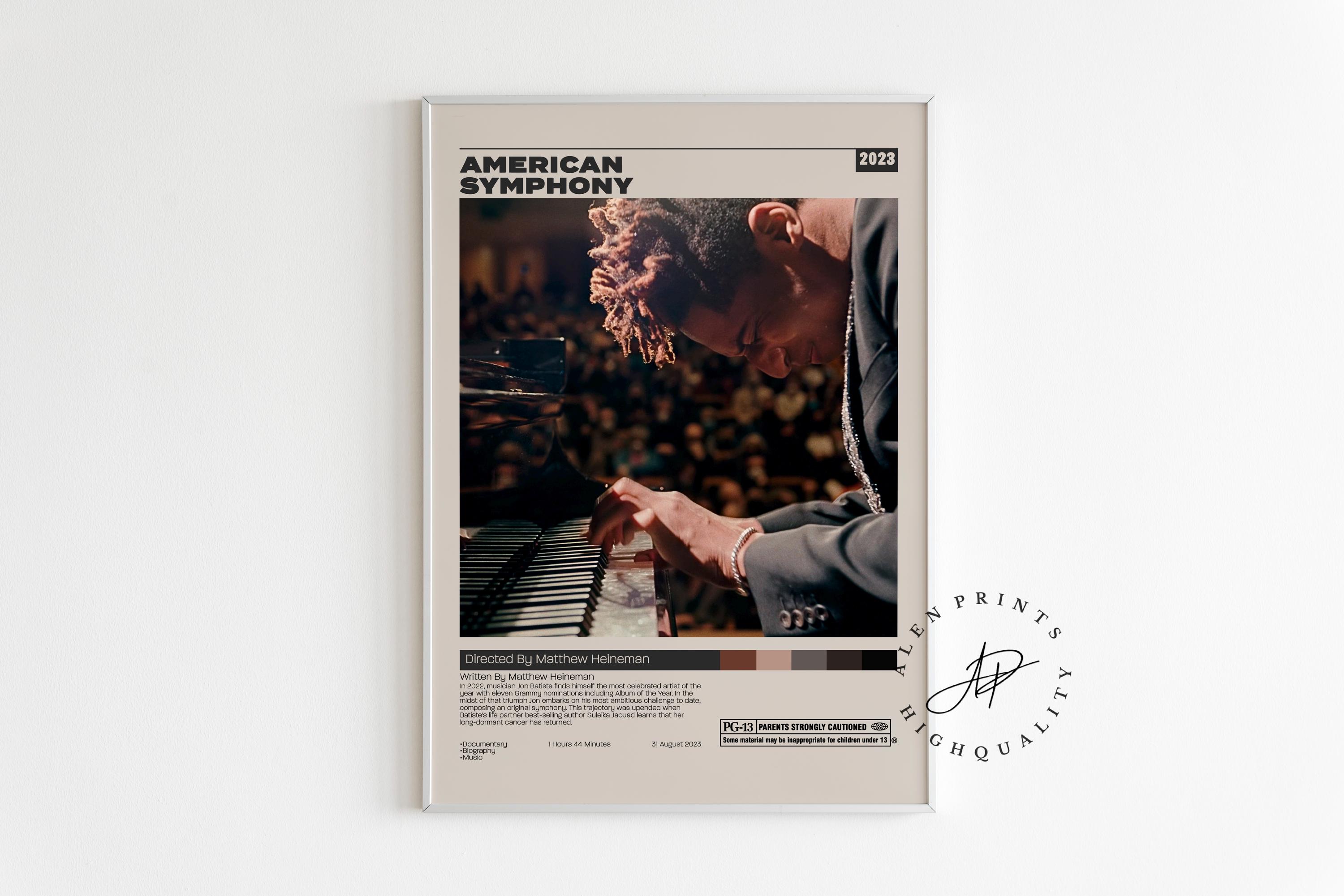 American Symphony, Matthew Heineman, Minimalist Movie Poster, Vintage Retro Art Print, Wall Art Print, Home decor, Mid century modern