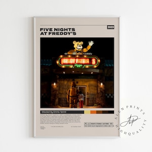 Five Nights at Freddy&#39;s, Emma Tammi, Minimalist Movie Poster, Vintage Retro Art Print, Wall Art Print, Home decor, Mid century modern