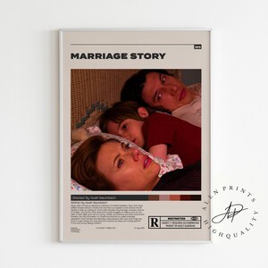 Marriage Story, Noah Baumbach, Minimalist Film Poster, Vintage Retro Kunstdruck, Wand Kunst Druck, Home decor, Mid century modern, A3