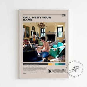 Call Me by Your Name.Luca Guadagnino,Minimalist Movie Poster, Vintage Retro Art Print, Wall Art Print, Mid century modern,Home decor