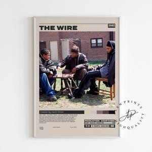 The Wire Poster, David Simon, Minimalist Tv Serie, Vintage Retro Kunstdruck, Wand Kunst Druck, Mid century modern, Tv Serie Poster