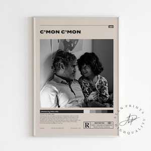 C'MON C'MON 2021 映画ポスター マイク・ミルズ プリント 白黒