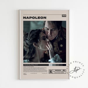 Napoleon Poster, Ridley Scott, Minimalist Movie Poster, Vintage Retro Art Print, Wall Art Print, Home decor, Mid century modern, Room Decor