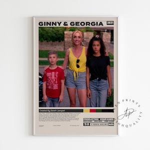Ginny & Georgia, Sarah Lampert, Minimalist Tv Series, Vintage Retro Art Print, Mid century modern, Tv Series Poster, Tv Show Poster