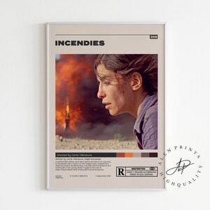 Incendies Poster,Denis Villeneuve, Minimalist Movie Poster, Vintage Retro Art Print, Wall Art Print,Home decor, Mid century modern