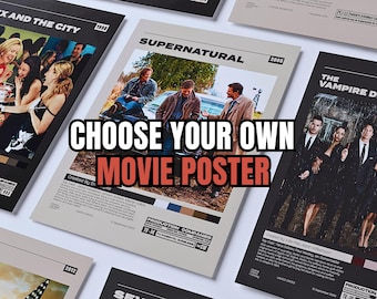 Request Your Own Film Poster, Gift Idea, Custom Movie Poster, Room Decor, Minimalist Movie Poster , Wall Art Print, Vintage Retro Art Print