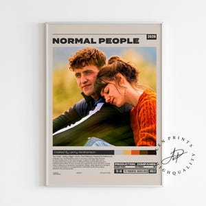 Normal People Poster, Lenny Abrahamson, Minimalist Tv Series, Vintage Retro Art Print, Wall Art Print, Mid century modern, Tv Series Poster