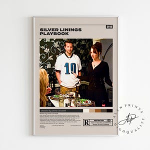 Silver Linings Playbook,David O. Russell, Minimalist Movie Poster, Vintage Retro Art Print, Wall Art Print,Mid century modern,Home decor
