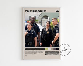 The Rookie Poster, Alexi Hawley, Minimalist Tv Series, Vintage