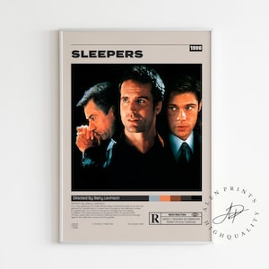 Poster Sleepers, Barry Levinson, poster minimalista del film, stampa artistica retrò vintage, stampa artistica da parete, arredamento per la casa, moderno di metà secolo, arredamento per la stanza