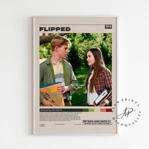 Flipped Poster, Rob Reiner, Minimalistisches Filmplakat, Vintage Retro Kunstdruck, Wand Kunst Druck, Wohnkultur, Mid century modern, A3 Plakat
