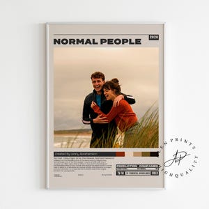 Normal People Poster, Lenny Abrahamson, Minimalist Tv Series, Vintage Retro Art Print, Wall Art Print, Mid century modern, Tv Series Poster
