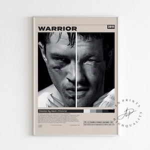 Krieger Filmplakat, Gavin O'Connor, Minimalist Filmplakat, Vintage Retro Kunstdruck, Wand Kunst Druck, Mid century modern, Raumdeko