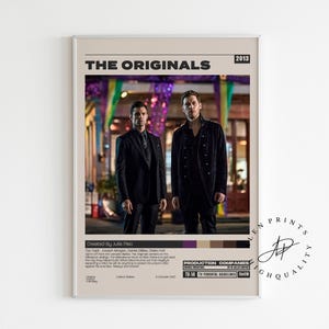Póster de The Originals, Julie Plec, serie de televisión minimalista, impresión de arte retro vintage, impresión de arte de pared, estilo moderno de mediados de siglo, póster de serie de televisión