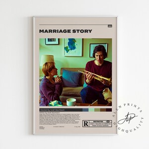 Marriage Story, Noah Baumbach, Minimalist Film Poster, Vintage Retro Kunstdruck, Wand Kunst Druck, Home decor, Mid century modern, A3