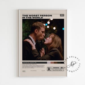The Worst Person in the World, Joachim Trier, Minimalist Movie Poster, Vintage Retro Art Print, Wall Art Print, Home decor, A3 poster
