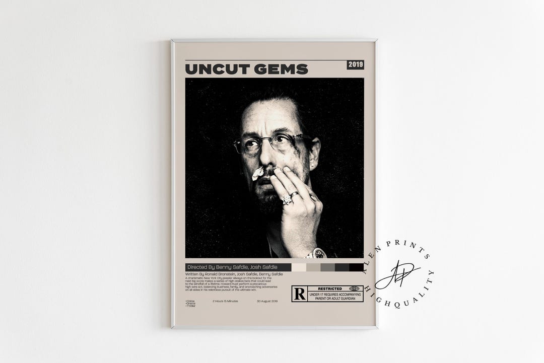 Uncut Gems, Benny Safdie,josh Safdie, Minimalist Movie Poster
