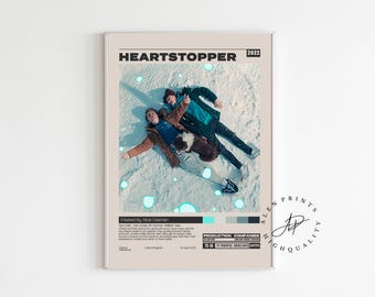 Heartstopper Poster, Alice Oseman, Minimalist Tv Serie, Vintage Retro Kunstdruck, Wand Kunst Druck, Mid century modern, Tv Serie Poster