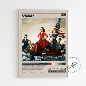 Veep Poster, Armando Iannucci, Minimalistische Serie, Vintage Retro Kunstdruck, Wand Kunst Druck, Mid century modern, Serie Poster