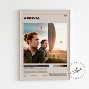 Arrival Poster,Denis Villeneuve, Minimalist Movie Poster, Vintage Retro Art Print, Wall Art Print, Mid century modern