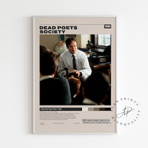 Dead Poets Society, Peter Weir, Minimalist Movie Poster, Vintage Retro Art Print, Wall Art Print, Home decor, Mid century modern, A3 poster