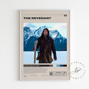 The Revenant, Alejandro G. Iñárritu,Minimalist Movie Poster, Vintage Retro Art Print, Wall Art Print,home decor,A3 Poster