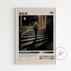 Silo Poster, Graham Yost, Minimalist Tv Serie, Vintage Retro Kunstdruck, Wand Kunst Druck, Mid century modern, Tv Serie Poster, Zimmer Dekor