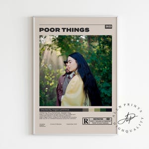 Poor Things Poster, Yorgos Lanthimos, Minimalist Movie Poster, Vintage Retro Art Print, Wall Art Print, Mid century modern, Room Decor
