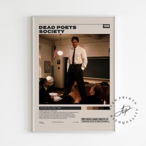 Dead Poets Society, Peter Weir, Minimalist Movie Poster, Vintage Retro Art Print, Wall Art Print, Home decor, Mid century modern, A3 poster