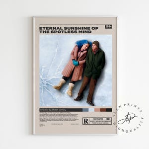 Eternal Sunshine of the Spotless Mind,Michel Gondry, Minimalist Movie Poster, Vintage Retro Art Print, Wall Art Print, Mid century modern