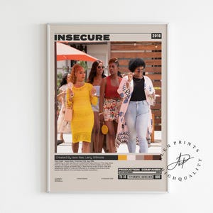 Insecure Poster, Issa Rae, Minimalist Tv Serie, Vintage Retro Kunstdruck, Wand Kunst Druck, Mid century Modern, Tv Serie Poster, Raumdekor