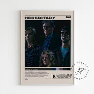 Pôster hereditário, Ari Aster, pôster de filme minimalista, impressão de arte retrô vintage, impressão de arte de parede, decoração de quarto, moderno de meados do século, pôster a3