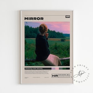 Mirror Poster, Andrei Tarkovsky , Minimalist Movie Poster, Vintage Retro Art Print, Wall Art Print, , Mid century modern