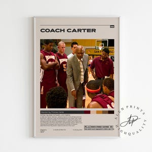 Poster Coach Carter, Thomas Carter, poster minimalista del film, stampa artistica retrò vintage, stampa artistica da parete, moderno di metà secolo, decorazione della stanza