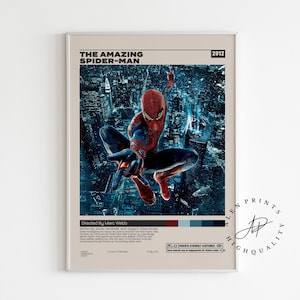 The Amazing Spider-Man, Marc Webb, Minimalist Movie Poster, Vintage Retro Art Print, Wall Art Print, Room decor, Mid century modern