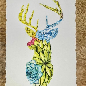 DEER GWEN ~6  uniquely created 5x7 cards, each  named after the special people for whom I created the original.
