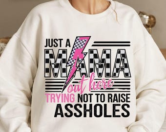 Solo una mamá aquí png, Mamá divertida png, Mamá descarada png, Mamá sarcástica de la maternidad png, Mamá a cuadros png, Mamá moderna png, Regalo del día de la madre.