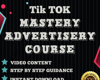 tiktok followers ads mastery course, tiktok likes advertising, tiktok account boost, instant download.