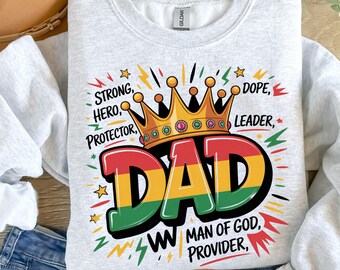Black Dad Png, Lion Juneteenth Dad Sublimation Png, Juneteenth 1865 Png, Black Pride Png, Juneteenth Father's Day Png, Black King Png.