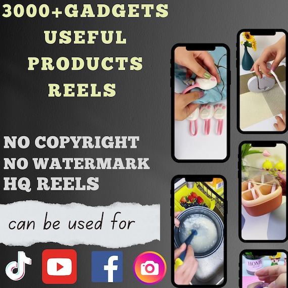 3000+ faceless instagram useful gadgets reels, reels bundle, art reels, viral reels bundle, tiktok videos, Ai reels, motivational reel.